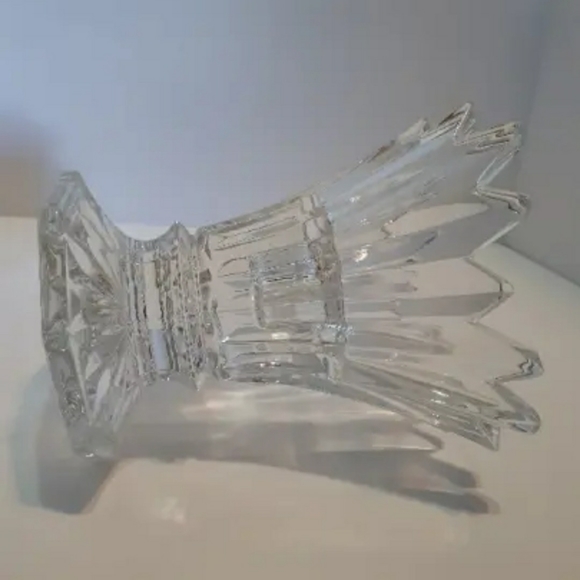 Vintage Cut Glass Clear Candle Holder - Picture 3 of 6